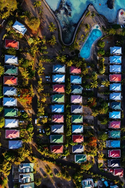 Otel Kompleksinin Kuş Bakışı Görüntüsü Mauritius Adasının Gri Kısmı — Stok fotoğraf