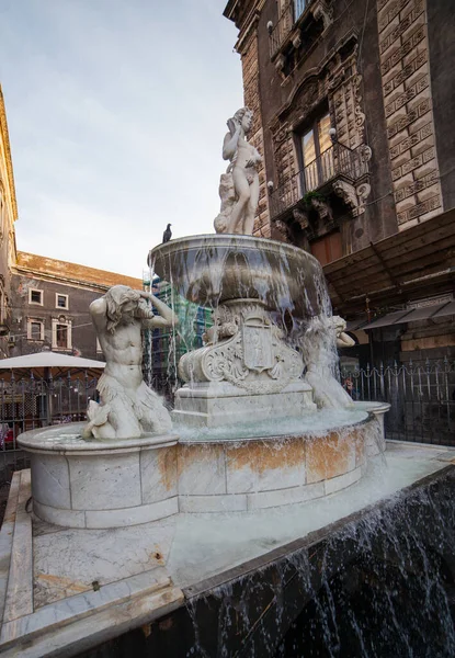 Fountain Amenano Catania — Stock Photo, Image