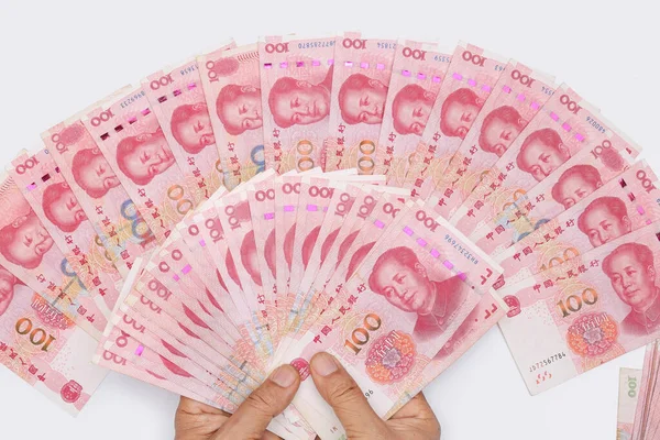 Chinese 100 Rmb Yuan Bankbiljetten Uit Chinese Valuta — Stockfoto