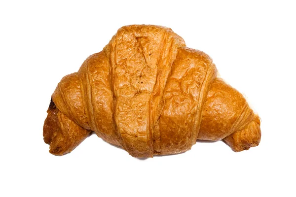 Ruddy Croissant Elszigetelt Fehér Alapon — Stock Fotó