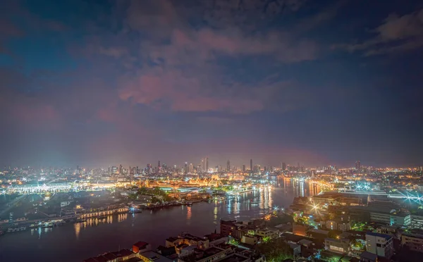 Grand Palace Hoofdstad Van Thailand Met Chao Phraya Rivier Omgeven — Stockfoto