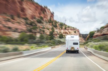 Arizona, ABD 'de bir karavan.