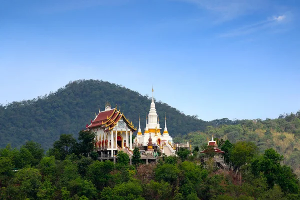 Imagen Del Templo Tailandés Situado Una Alta Montaña Provincia Tak — Foto de Stock