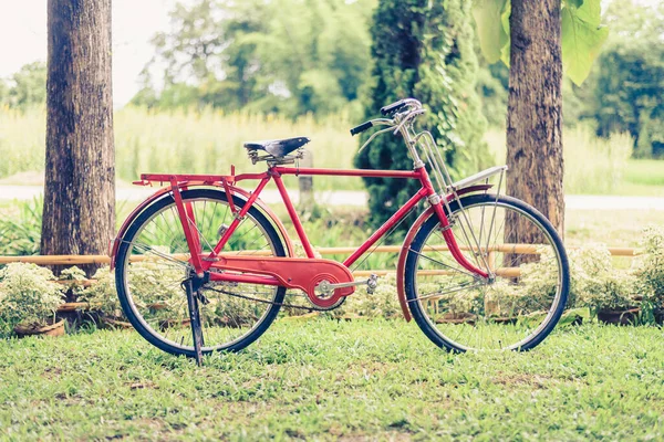 Vieux Vélo Vintage Sur Vert — Photo