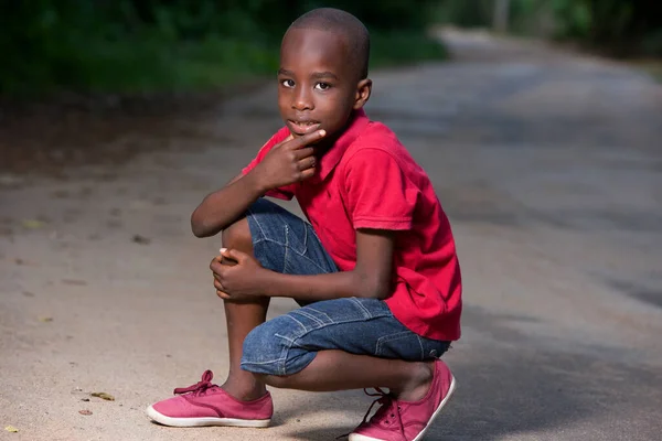 Portrait Little African Boy — Stock Photo, Image