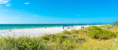 Florida, ABD - 17 Eylül 2019: Florida, ABD 'de yeşil çimenli Hint kayalıkları 