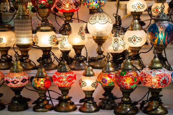 Mosaic Osmanska Lampor Från Grand Bazaar — Stockfoto