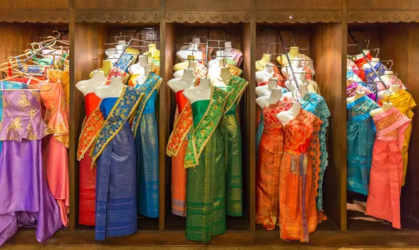 Veriety Thai Traditional Dresses Store — Stock Photo, Image
