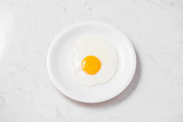 Vista Superior Refeição Pequeno Almoço Rápida Saudável Tradicional Feita Ovos — Fotografia de Stock