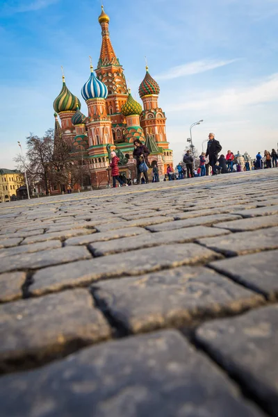 Moscow Rússia Março 2014 Vista Para Catedral São Basílio Praça — Fotografia de Stock
