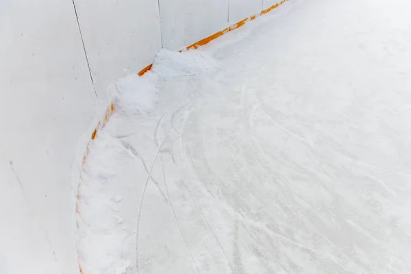 Ice Background Marks Skating Hockey Blue Texture Rink Surface Many — 图库照片