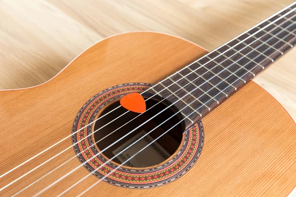 Guitarra Acústica Primer Plano —  Fotos de Stock