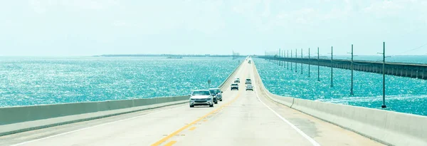 Panorama Der Straße Us1 Nach Key West Über Florida Keys — Stockfoto