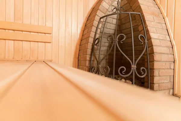 Intérieur Sauna Gros Plan — Photo