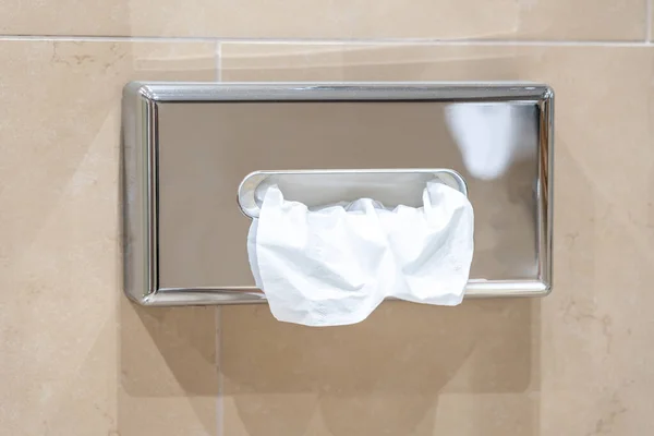 Paper Towel Dispenser Wall Bathroom — Stock Photo, Image