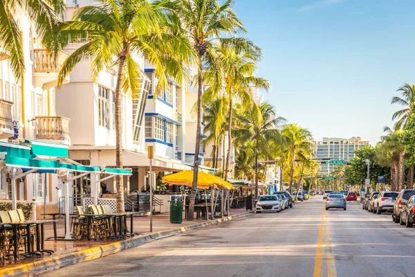 Miami Usa September 2019 Utsikten Över Berömda Ocean Drive Street — Stockfoto