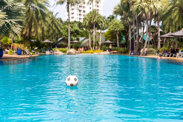 Soccer Ball Floating Swimming Pool — Stock Photo, Image