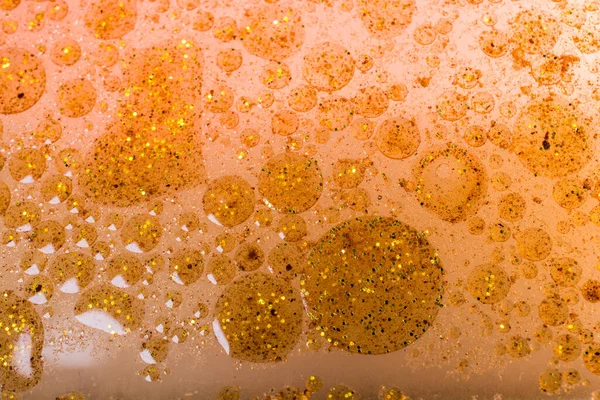 Macro Shot Oil Bubbles Colored Background — Stock Photo, Image