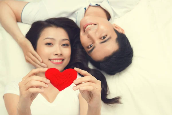 Couple Asian Lovers Beginning Love Story Having Fun Together — Stock Photo, Image