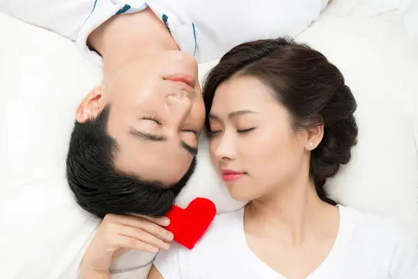 Couple Asian Lovers Beginning Love Story Having Fun Together — 图库照片