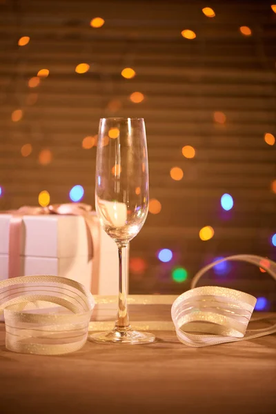 Oudejaarsavond Feest Achtergrond Met Champagne — Stockfoto