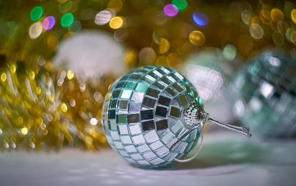ぼやけ多色 Led ライト背景の新年装飾 — ストック写真
