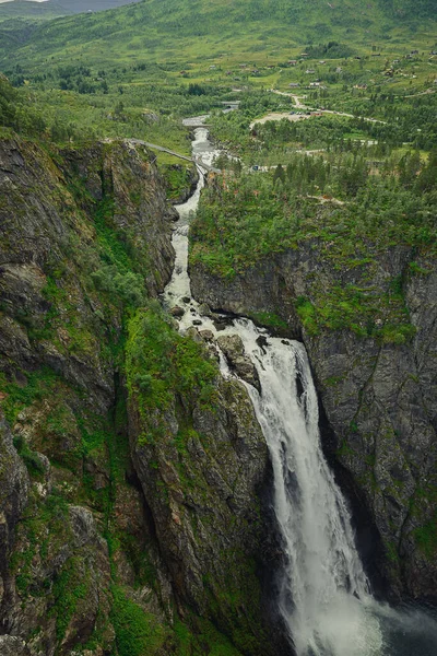 Wodospad Vringsfossen Norwegii — Zdjęcie stockowe