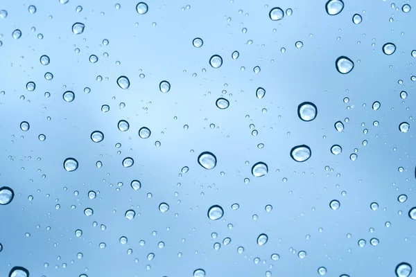 Капля Дождевой Воды Стеклянном Фоне — стоковое фото