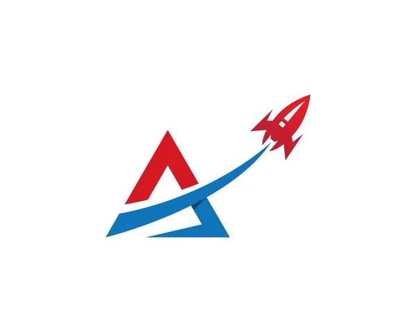 Logotipo Ilustración Cohete Cerca —  Fotos de Stock