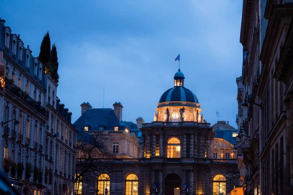Paris Fransa Paris Fransa Altın Parıltılı Kubbenin Akşam Manzarası — Stok fotoğraf