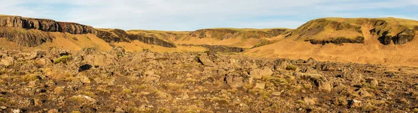 Imagen Vertical Topografía Islandesa Con Tonos Marrones Cálidos Naranjas —  Fotos de Stock