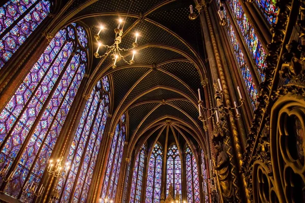 Saint Chappelle Paris France Catholic Church — стокове фото