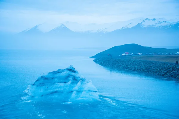 Zlanda Buzulu Kendi Kendine Yüzüyor Güzel Doğa Arkaplanı — Stok fotoğraf