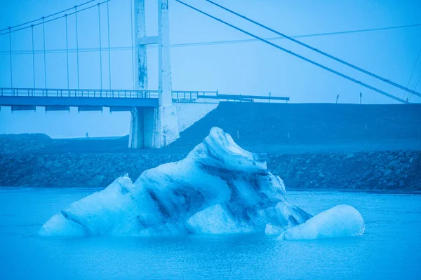 Icelandic Glacier Floating Global Warming Effects — Stock Photo, Image