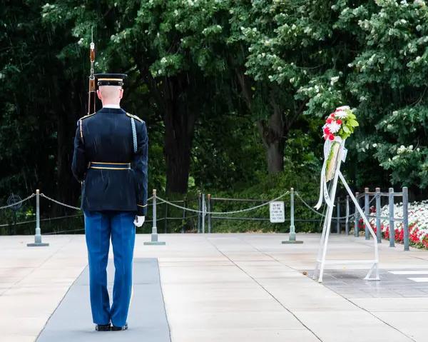 Ceremony Tomb Unknown Soldier Arlington — Stock Photo, Image