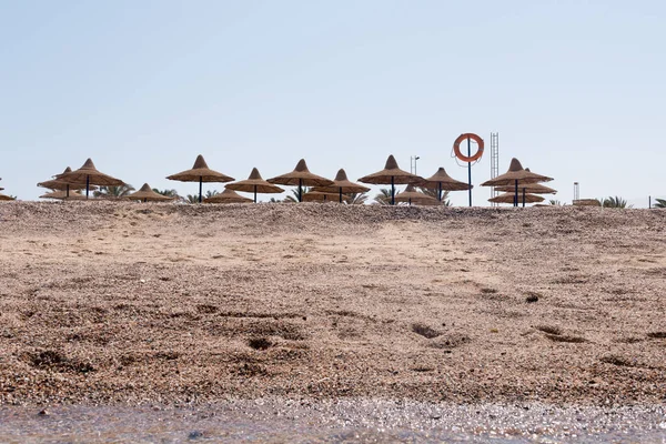 Umbrellas Red Sea Beach — Stock Photo, Image