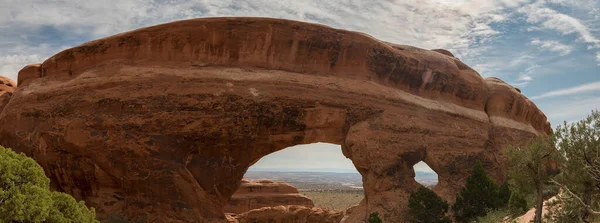 Panorama Utah Okien Parku Narodowym Arches — Zdjęcie stockowe
