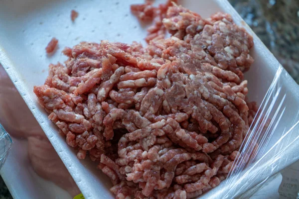 Pack Minced Meat — Stock Photo, Image