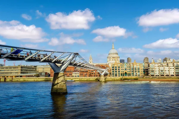 Londyn Panorama Miasta Katedrą Pawła Miasto Wielkiej Brytanii — Zdjęcie stockowe