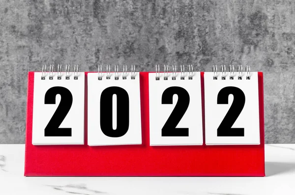 2022年桌面日历关闭 — 图库照片