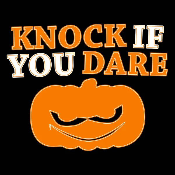 Knock You Dare Pumpking — Stock Photo, Image
