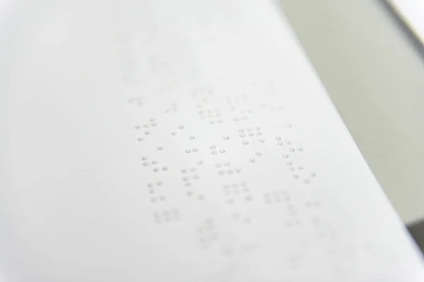 Fragmento Texto Louis Braille — Fotografia de Stock