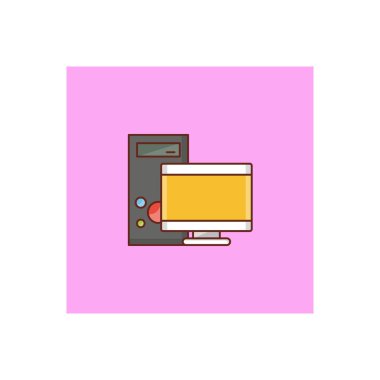 bilgisayar simgesi, renkli illüstrasyon 