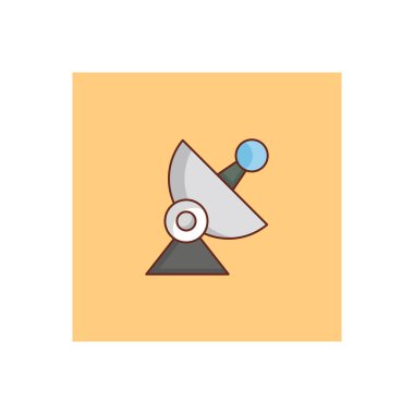 uydu simgesi, renkli resimleme 