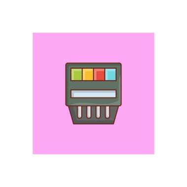 makine simgesi, renkli resimleme 