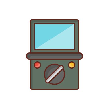 video simgesi, renkli illüstrasyon 