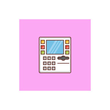 ATM simgesi, renkli resimleme 