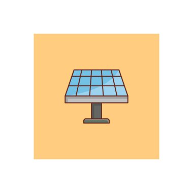 Güneş simgesi, renkli illüstrasyon 