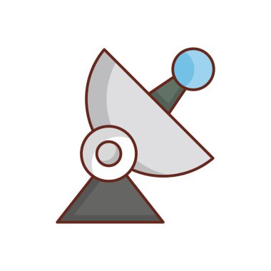 uydu simgesi, renkli resimleme 