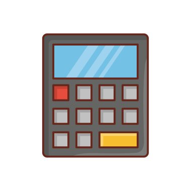 hesap makinesi simgesi, renkli illüstrasyon 